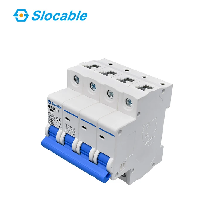 Slocable Hotsell Waterproof 1P 3P 2P 4P 500V 750V 1000V 10A 25A 32A Solar MCB DC Circuit Breaker for Solar System
