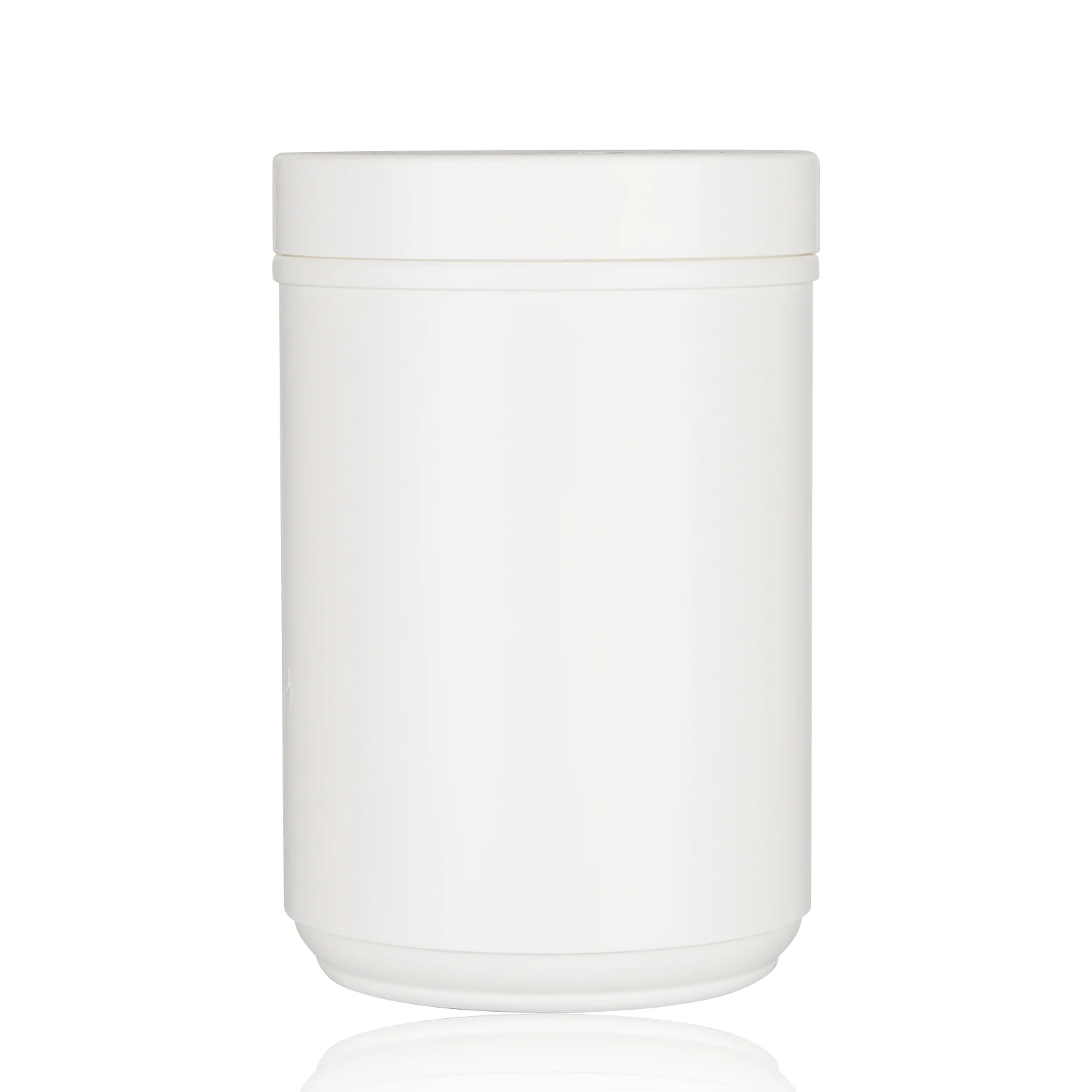 Custom Empty White HDPE Plastic Soft Touch Bottle 8oz 10oz 12oz 20oz 22oz 80oz Cylinder Plastic Powder Supplement Jar