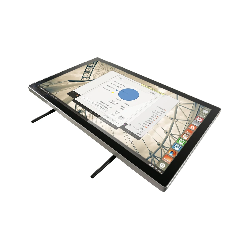 wall mounted 18.5 inch all in one touch computer pc I3 speaker wifi rj45 advertising player