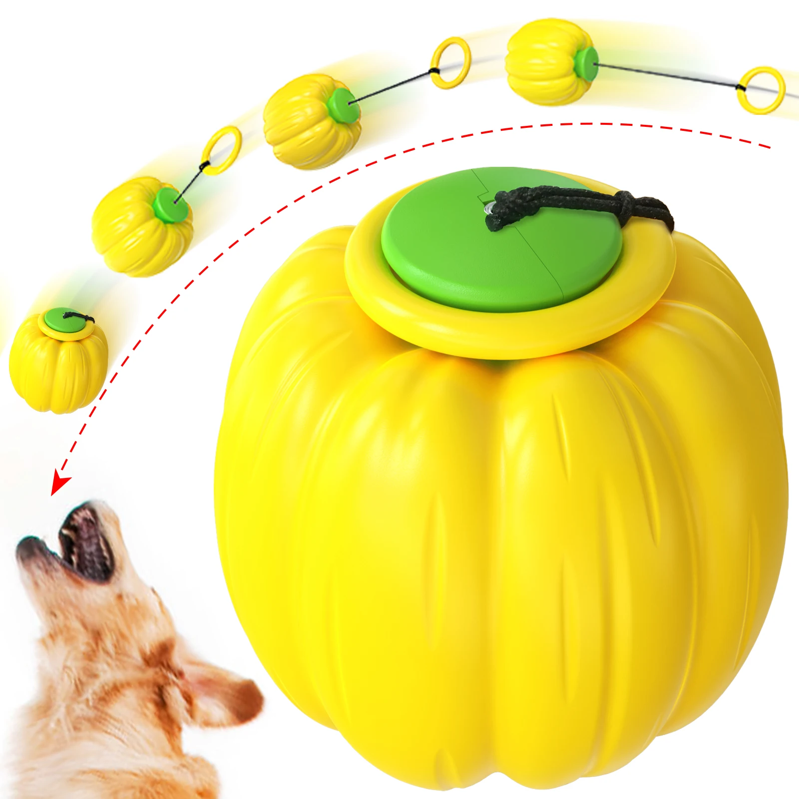 Pet supplies dog training molar ball gnawing pumpkin ball outdoor hand throwing toy ball interactive toy