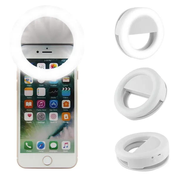 2020 LED Selfie Ring Light Selfie Rechargeable Flash Selfie Ring Light Up for Phone