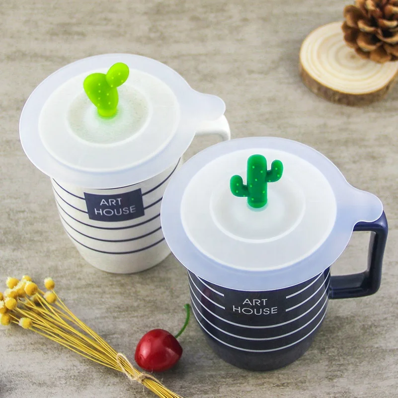 silicone cactus cup cover lid dust proof quality Chinese products  silicone drinking glass cover