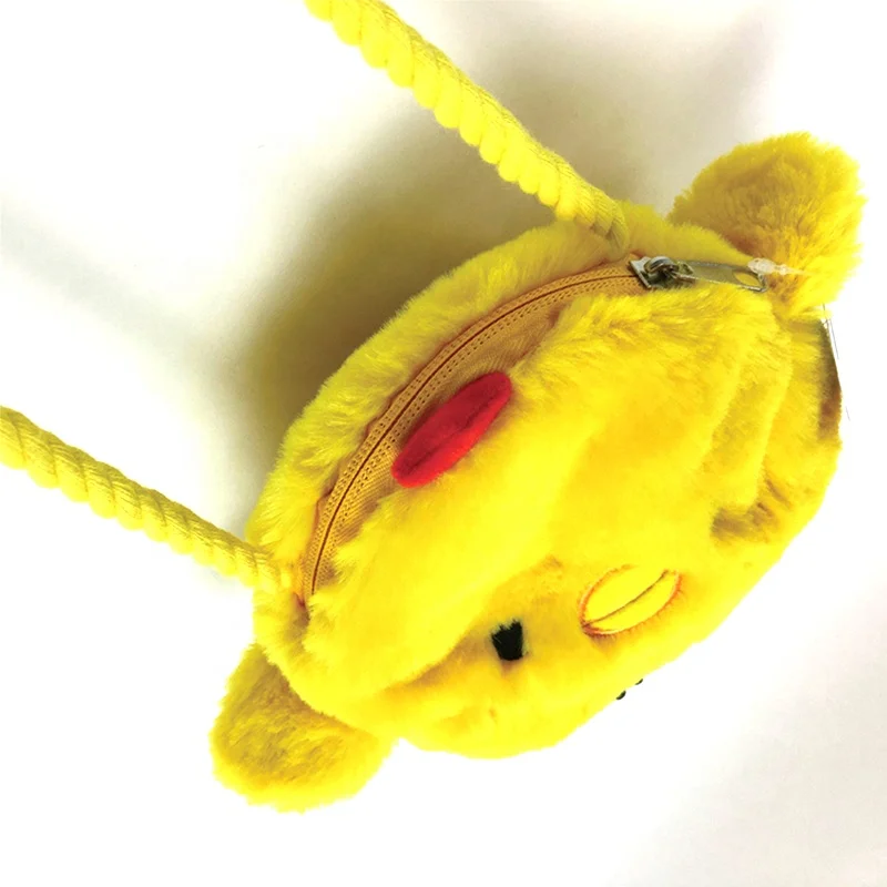 Yellow chicks cartoon cross bag fashion messenger bag girls plush shoulder bags