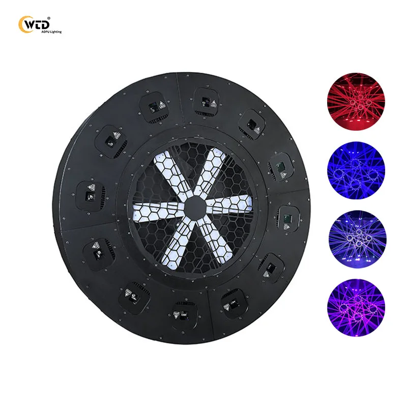 AOPU 24W Or 26W Matrix RGB Laser Light With Fans LED Party Light Disco Stage Projector Laser Lights
