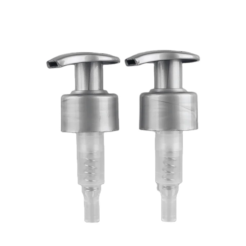 
Best quality liquid soap screw dispenser 28/410 28mm UV silver coating lotion pump 