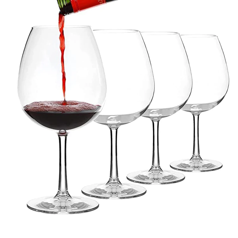 Shatterproof 22 oz Versatile Cups Plastic Reusable Stemware Tritan Unbreakable Wine Glasses With Stem