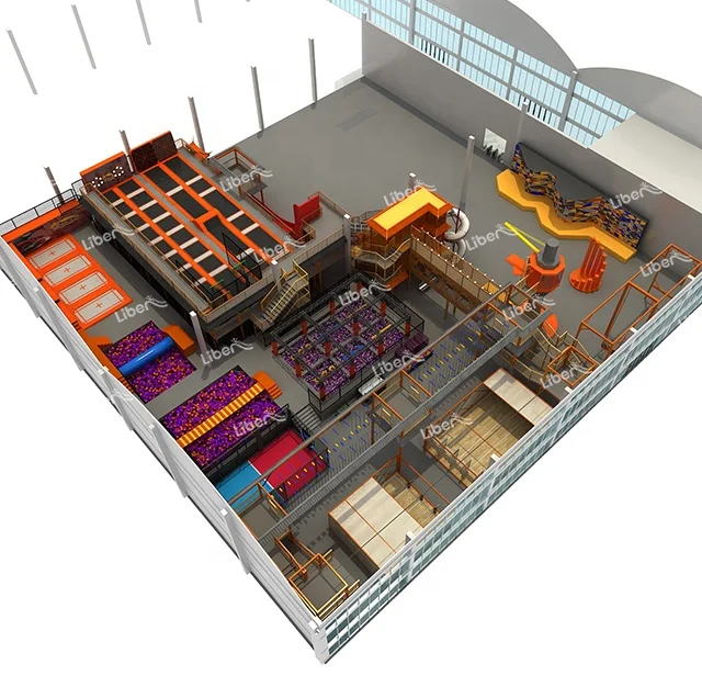 Custom Children Indoor Trampoline Equipment Type Hot Selling Commercial Big Indoor Trampoline Park for Kids