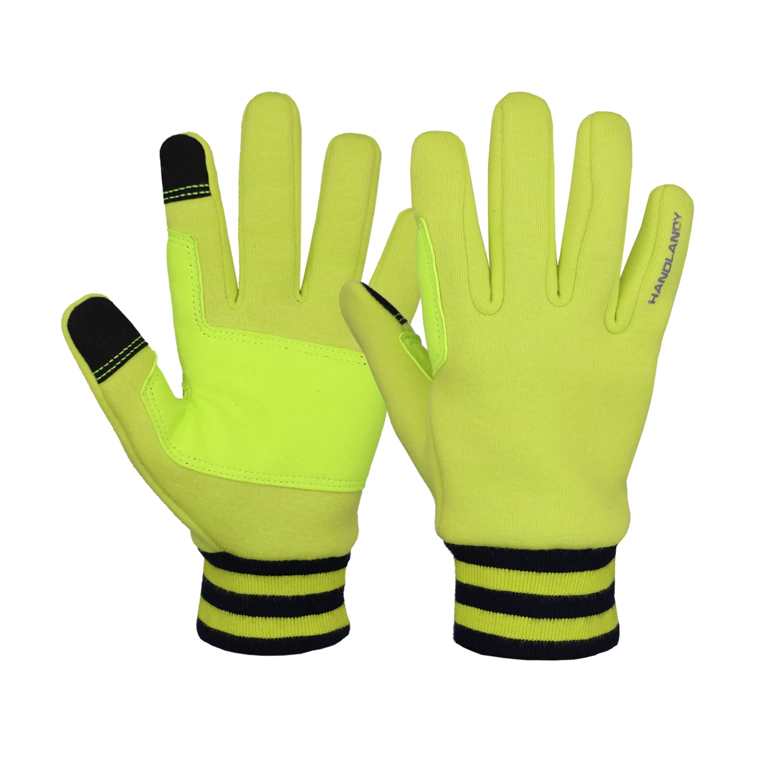  HANDLANDY Hi-vis 4-way стрейчевая ткань Зимние перчатки для бега спортивные рук сенсорного