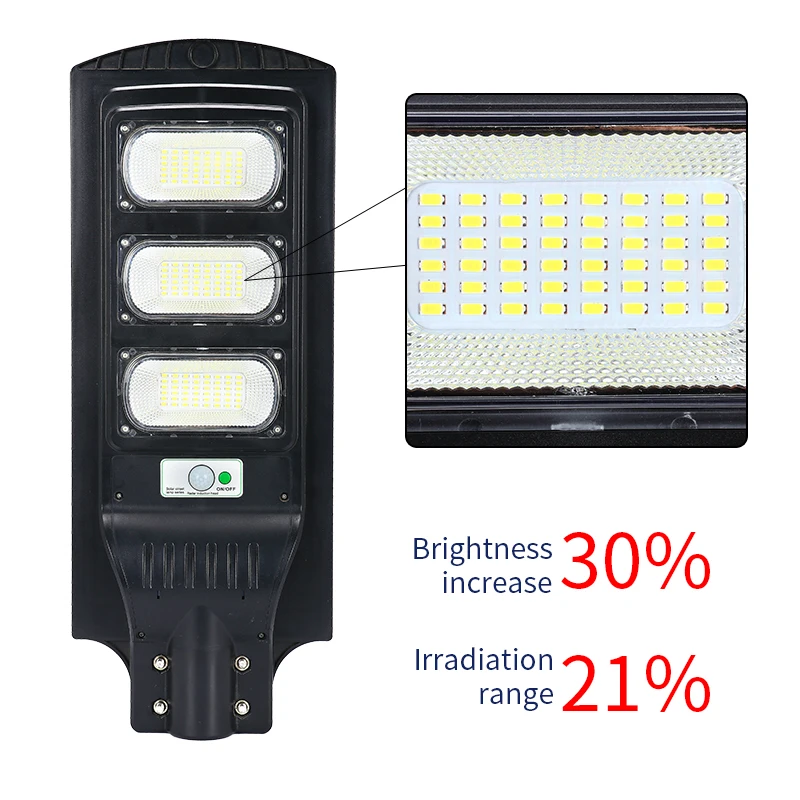 LIGHTSINCERE solar panel street light 120w outdoor commercial street light with auto dimming solar street light