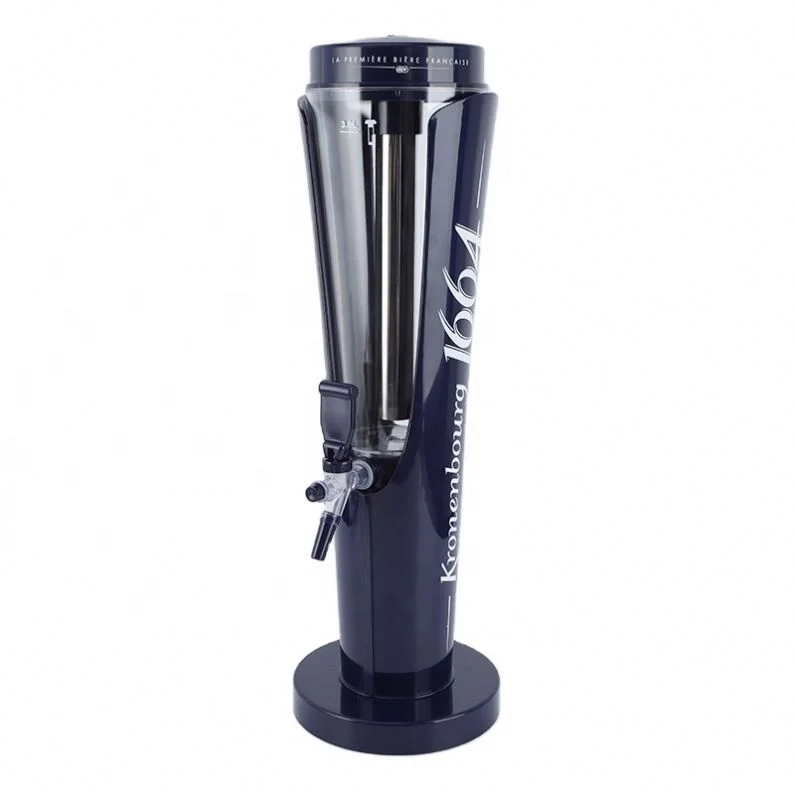 3L 5L Factory High Capacity Plastic OEM ODM Beer Tower With Ice Tube Beer Dispenser
