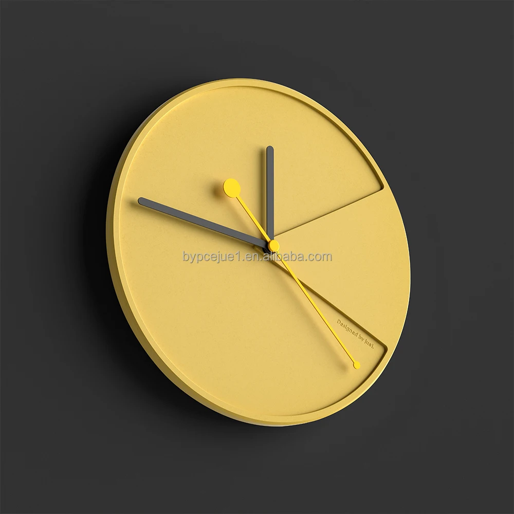 Luxury Customized Sign Concrete 3d Wall Clock Manufacturer Direct Sales Color Wall Clock for Home Decoration