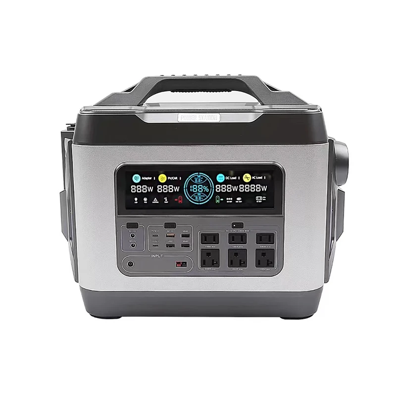 Multi-function Portable 6000w 125000mah Solar Emergency Power Bank Camping Energy Generator Rechargeable Power Station