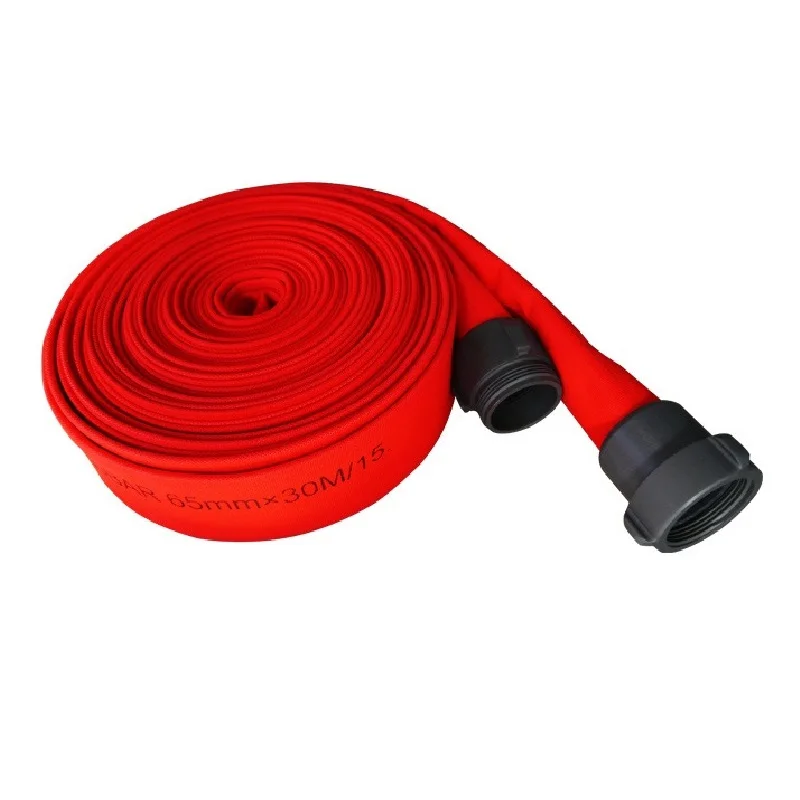 High Quality Fire Firefighting Equipment 1.5 Inch manufacturer fire hose coupling 30m 8bar PVC Lining single jacket fire hose