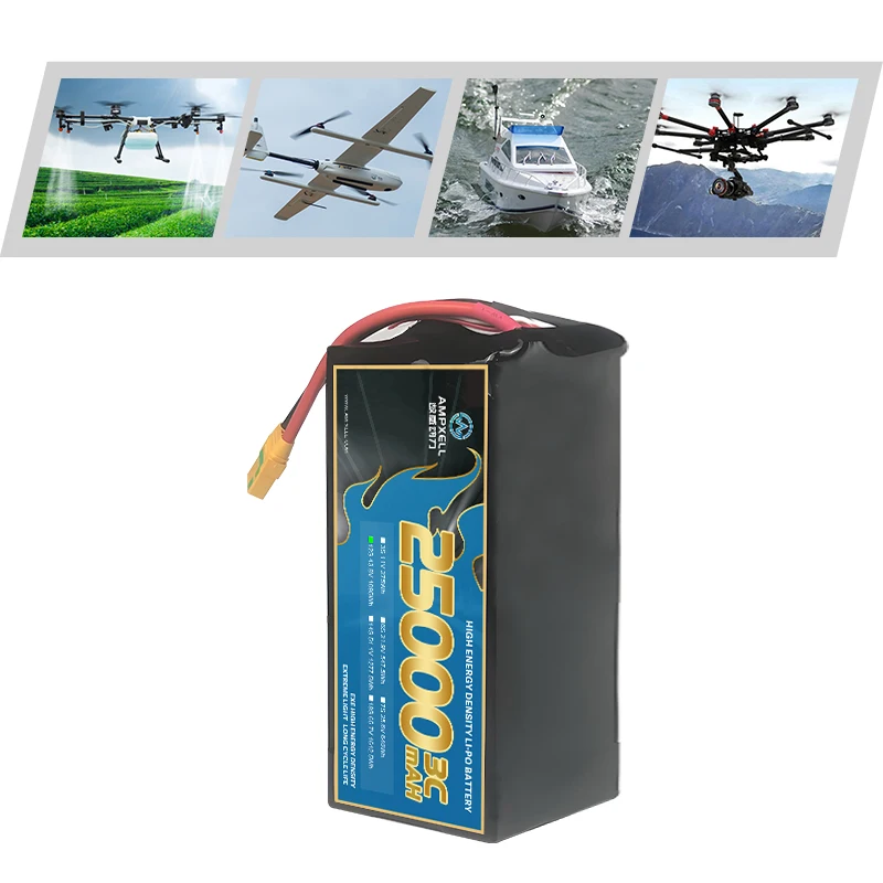 25000mAh 43.8V 12S1P Semi-solid factory price lithium  lipo batteries  for eVTOL, mapping,inspection and surveillance