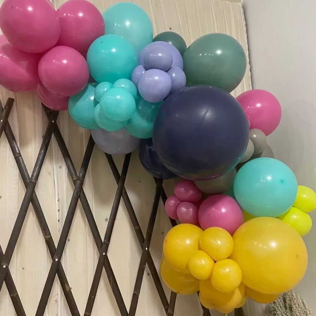 Mustard yellow haze grey Balloon Garland arch Kit  Latex Balloon Set for Birthday Wedding Festival party decoration