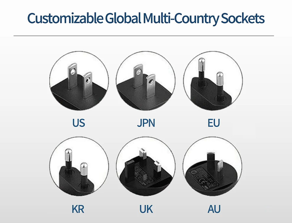 5v 8.4v 9v 12v 12.6v 24v 36v 1a 1.5a 2a 3a Ac To Dc Power Supply Adaptor Eu Uk Kc Usa Au Wall Cctv power adapter 19v