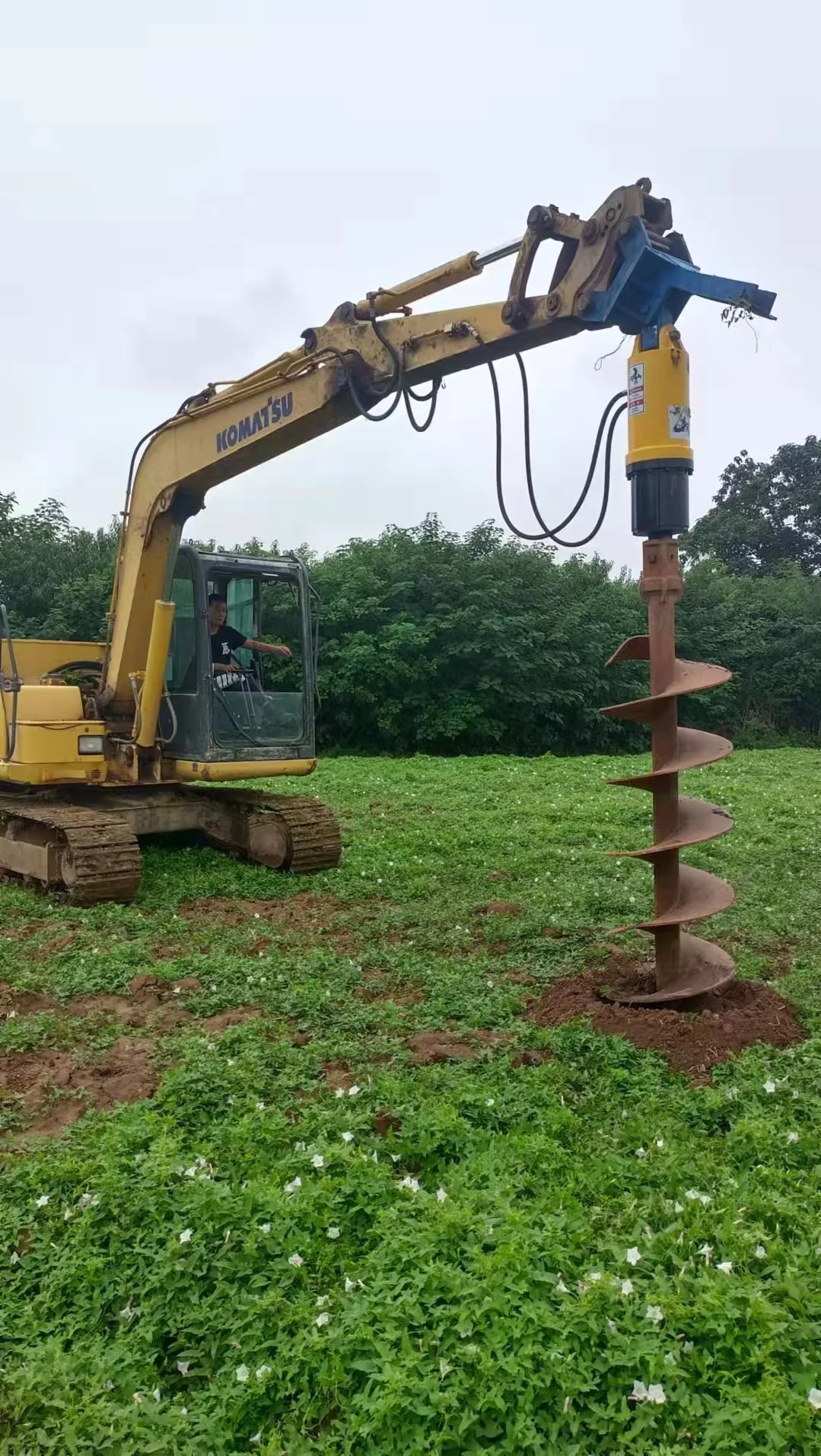 YHCM Earth drill and skid steer earth auger drilling machine hydraulic auger drilling machine
