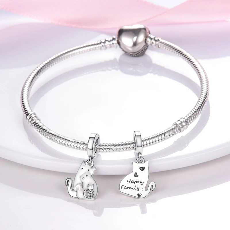Custom Pulseiras Armband 925 Sterling Silver Snake Chain Bracelet Heart Beads Charms Bracelet For Pan Bracelet Thailand Bileklik