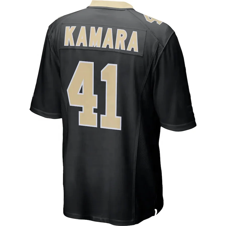 Custom New Orleans City American Football Jersey Embroidery cheap Men team black uniform 41 Kamara 9_Brees 2 Winston