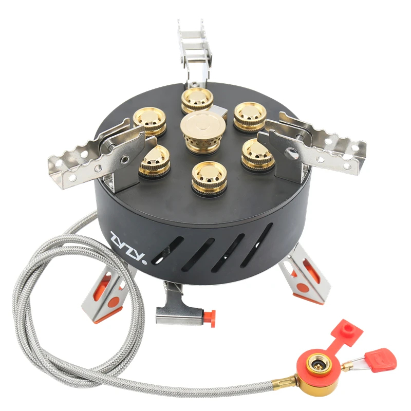 Factory direct selling ZYZY 7-hole outdoor cooking stove high-power outdoor seven-head camping stove