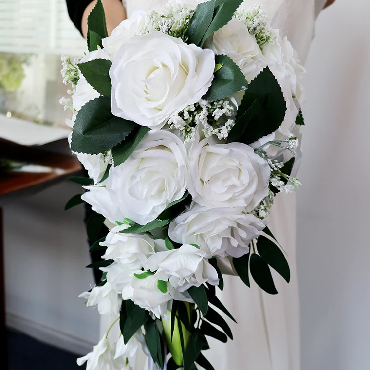 2023 wholesale bridal artificial flower bouquet wedding decoration wedding photo props bouquets