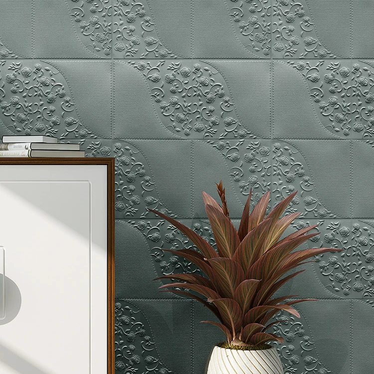 New products hot selling 3D PE foam multi-color wallpaper