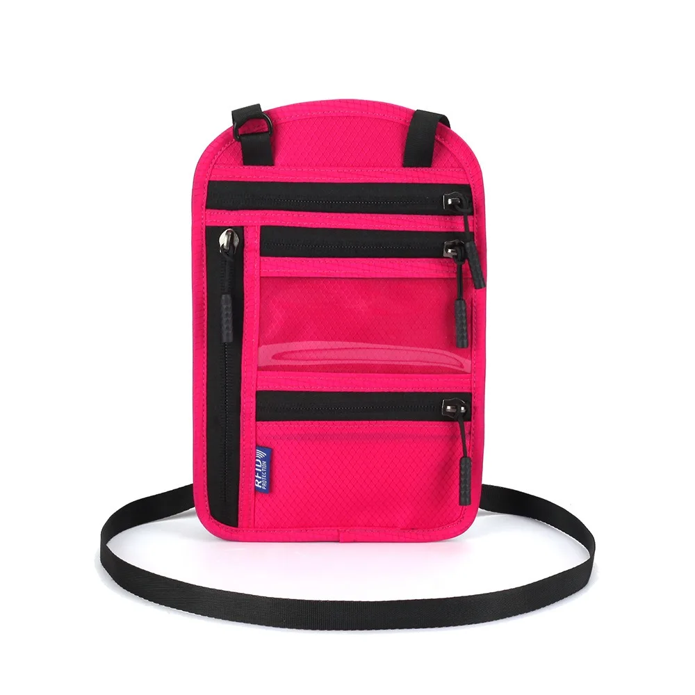 Travel abroad multi-functional document package Purse Pouch Passport Cover Credit ID Card Holder Money Travel Hanging Neck Bag