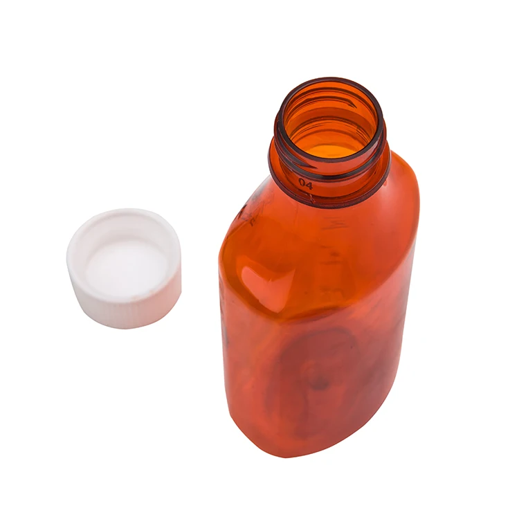 4 OZ Oval RX Bottles with CR Caps Medicine Liquid Bottle Child-Resistant Oval Bottle