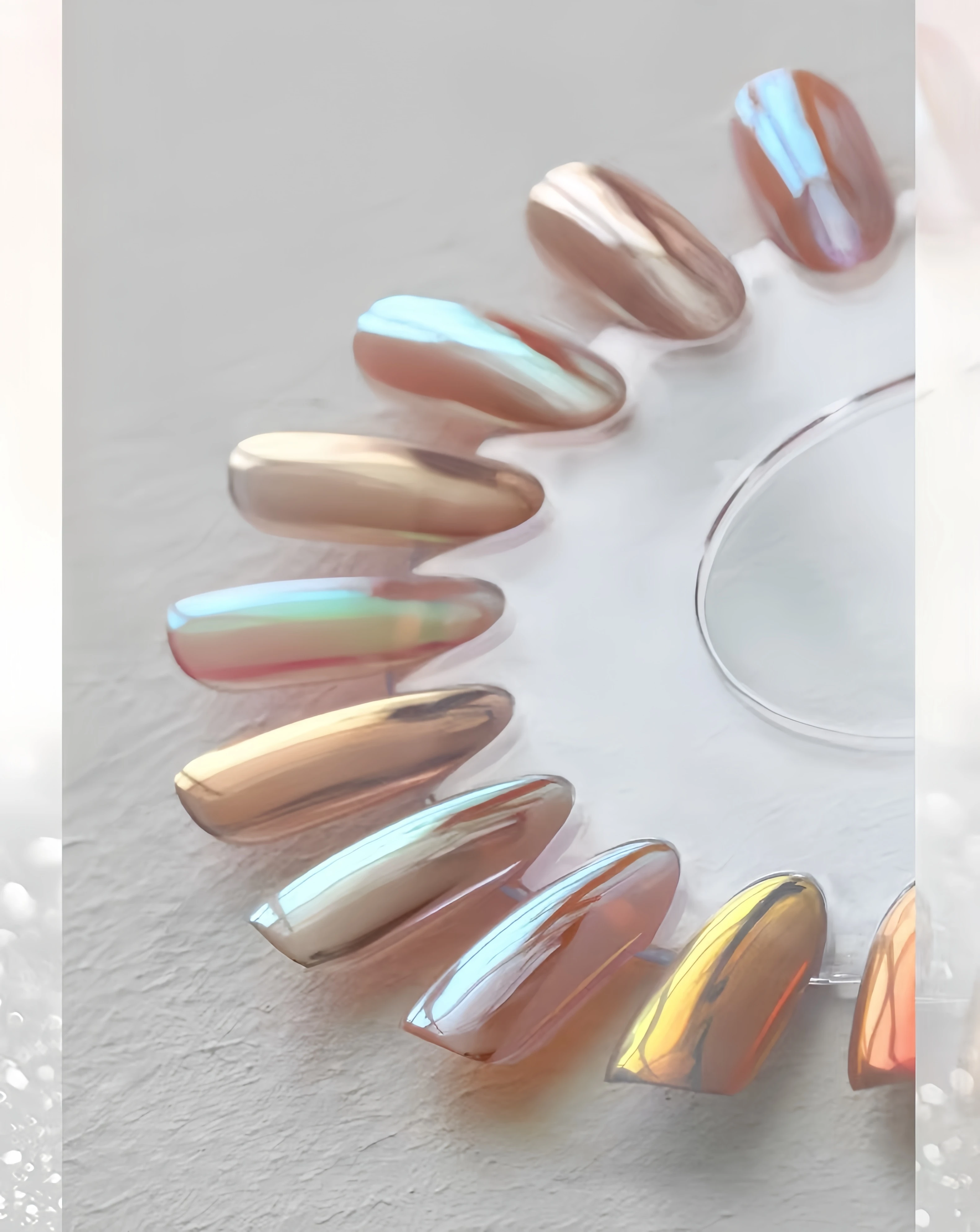 Набор для ногтей MyBeautyNails волшебный пигмент металлический хром лунный свет жемчужный белый розовый красный прозрачный