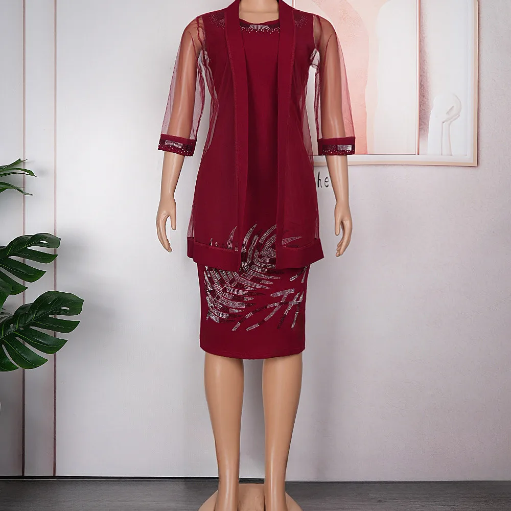 Beautifical Africa Clothing New arrival  Fashion skirt two-piece set Office Lady Dress ,  African loose dress ML47Q103