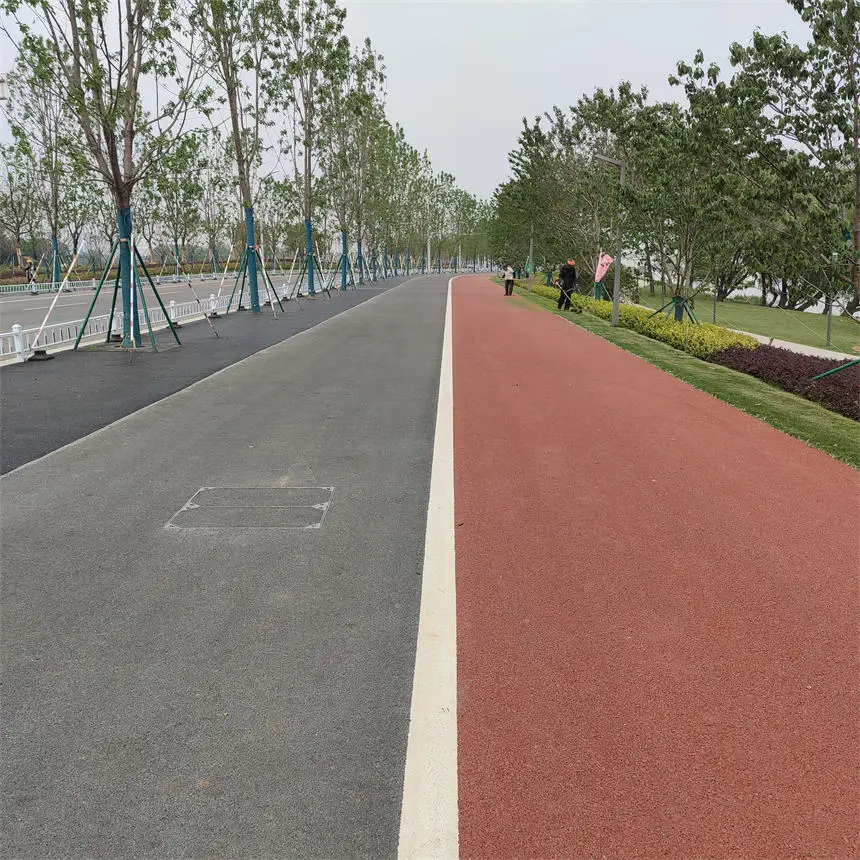 Roadphalt color yellow coloured asphalt surfacing