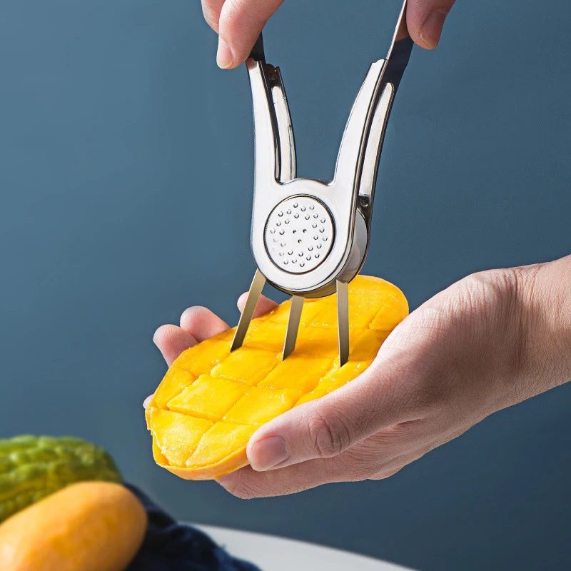 Stainless Steel Mango Digger Multi-purpose Fruit Muskmelon Watermelon Slicer and Splitters
