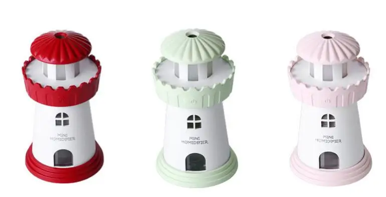 Creative mini lighthouse humidifier desktop colorful atomizer car humidifier USB humidifier gift customization  car air purifie