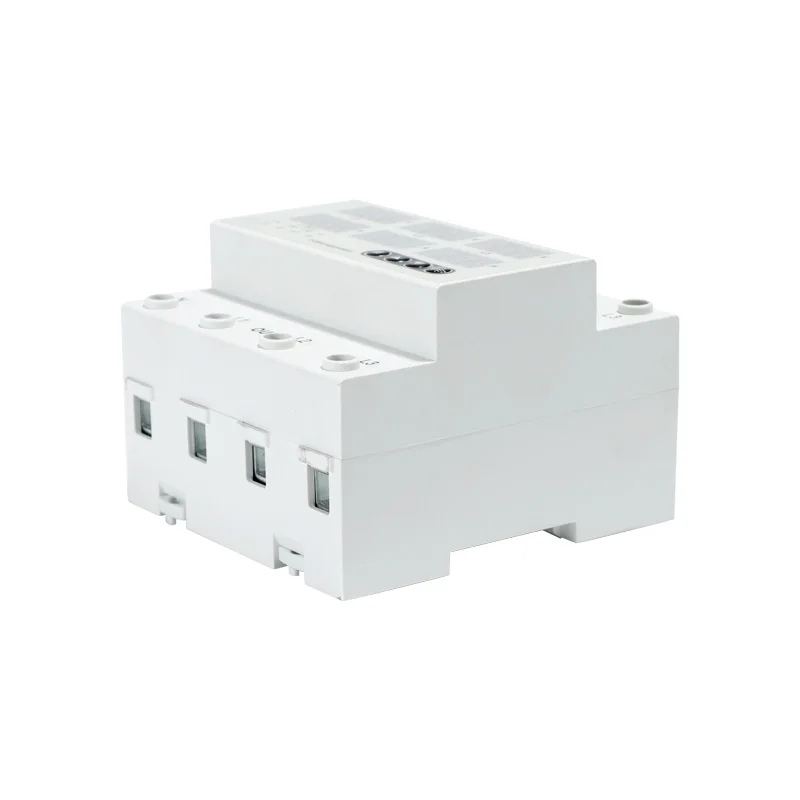 80A 3P+N Three-Phase Adjustable Voltage And Current Relay Protector Adjustable Current Limiter Protection Overcurrent Protection