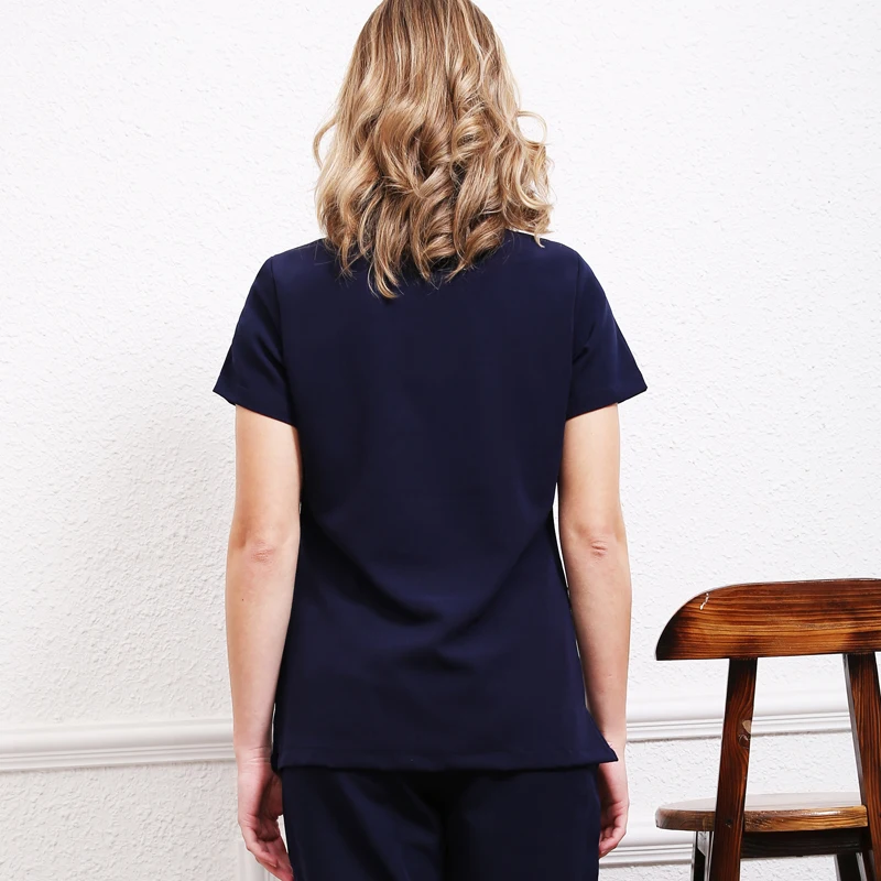 Cyalaa Hot  Wholesale Hospital Uniform Suit Long Sleeve V-Neck Medical Scrub Uniform Sets Clinic Sets Nursling Top +Pant