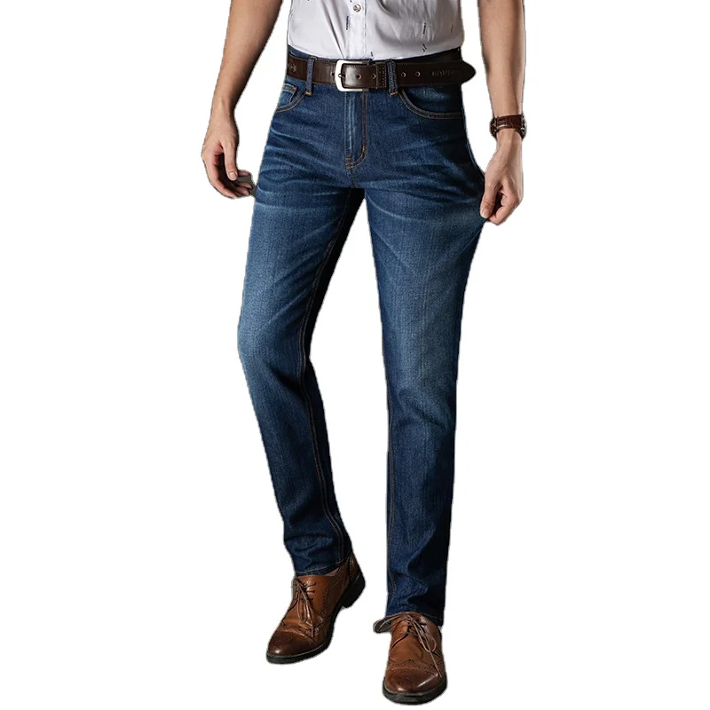
2021 China Cheapest Men Trousers Jeans High Quality Fashion Straight Wholesale Bulk Jeans Straight Casual Men Stock Jeans Trendy 