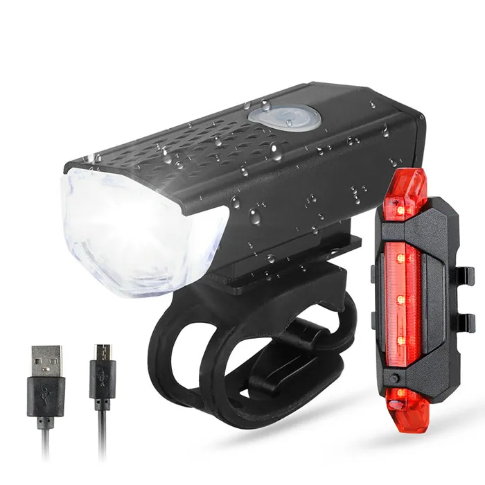 USB Rechargeable Front taillight Bike Lights Cycling Lamp Torch Handlebar Flashlight Bike Accessories Bicycle Light