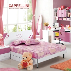 Недорогая детская мебель для спальни, розовая детская кровать принцессы для девочек