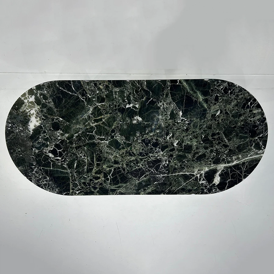 ONE MOQ Custom Marble Coffee Table Living Room Verde Green Center Tea Coffee Table Natural Stone Coffee Table For Home