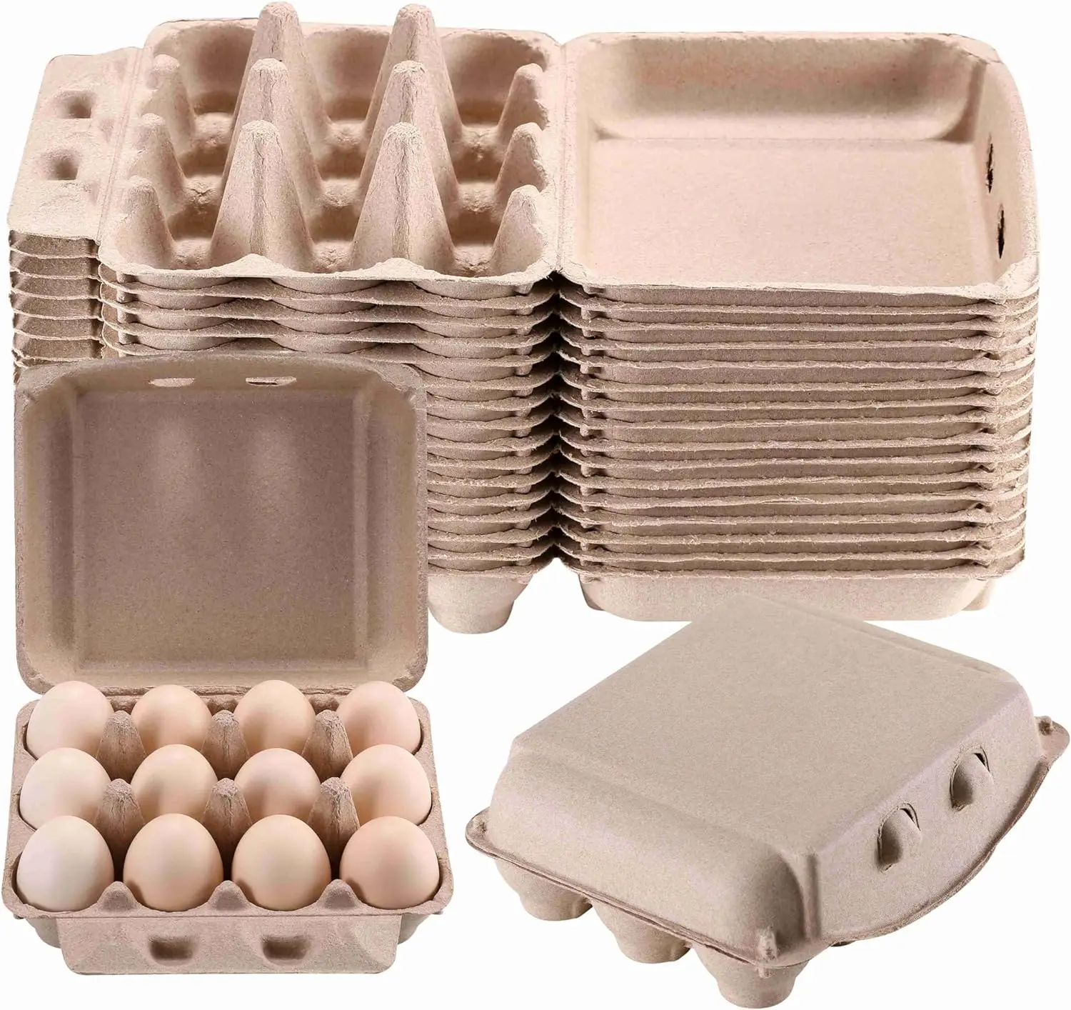 Paper Pack Egg Tray Box Paper Boxes For Egg Wholesale Custom Cardboard Egg Cartons 3x4