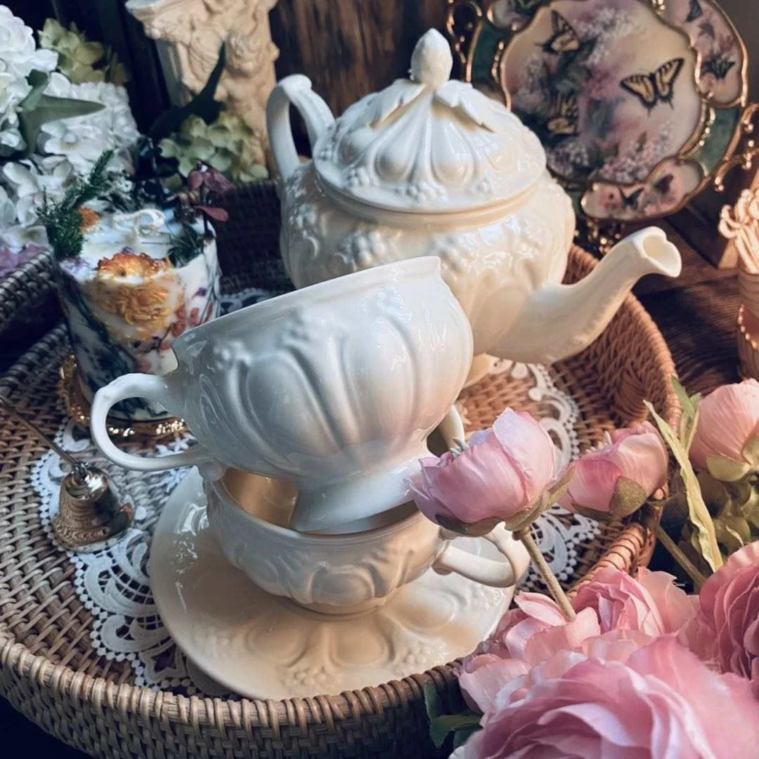 QIAN HU New Arrived  Gift Set Luxury Afternoon British Royal Ceramic Tea Cup Set With Teapot Classic Coffee and Tea Set