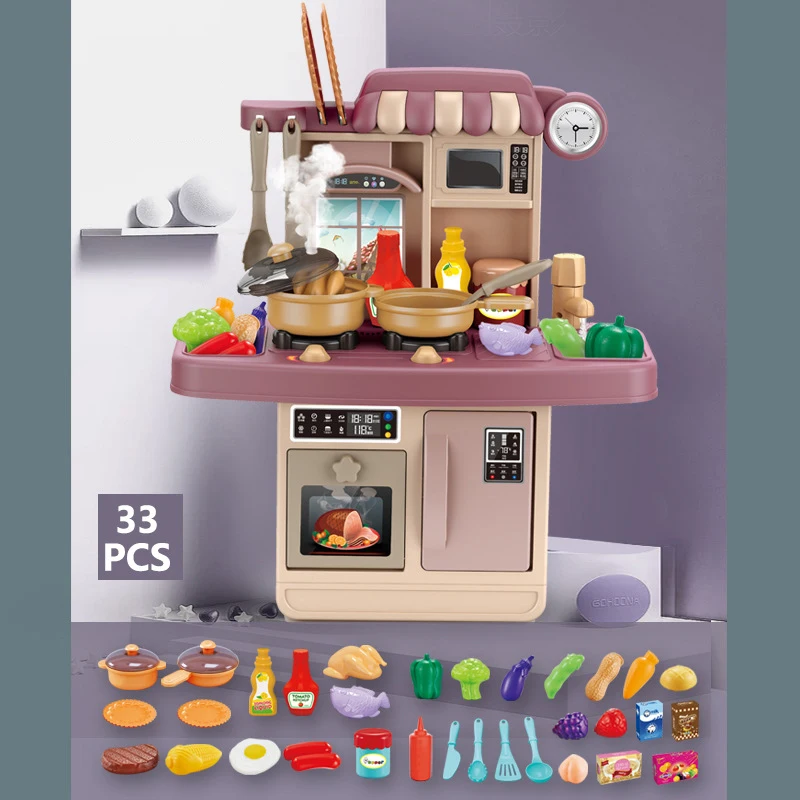 
Custom DIY Free Combination Role Play Children Mini Play House Toy Girls Plastic Kitchen Toys 