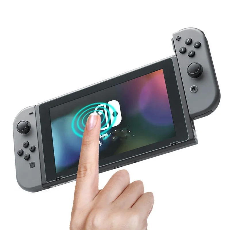 Прозрачное закаленное стекло 2PCK 2.5D HD для защиты экрана игрового плеера Nintendo Switch Защита