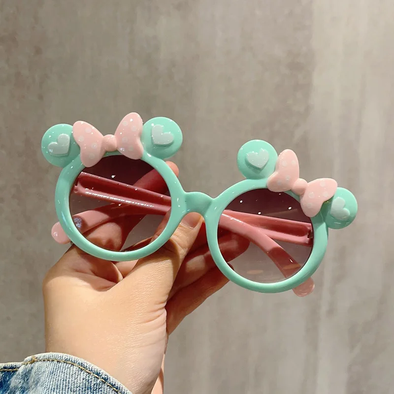 DL GLASSES Cute Cartoon Mouse Shape Kids Sunglasses Girls Boy Baby Mickey Minnie Children Sun Glasses 2024 Gafas De Sol
