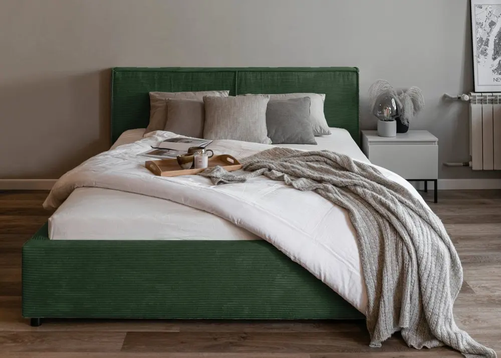 Home Furniture Bedrooms customized linen velvet fabric France modern queen beds