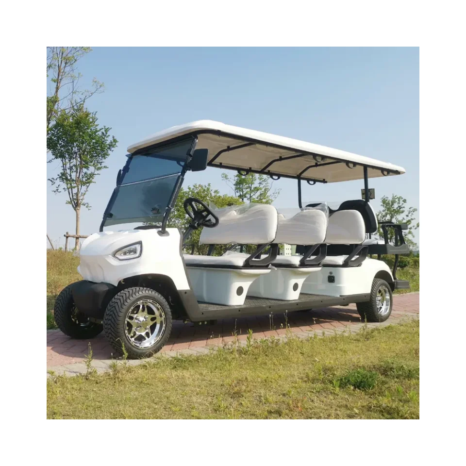 Lithium Battery Powered Front Independent Suspension 5KW/7KW AC Motor 8 Seater Electric Passenger Golf Cart for sale
