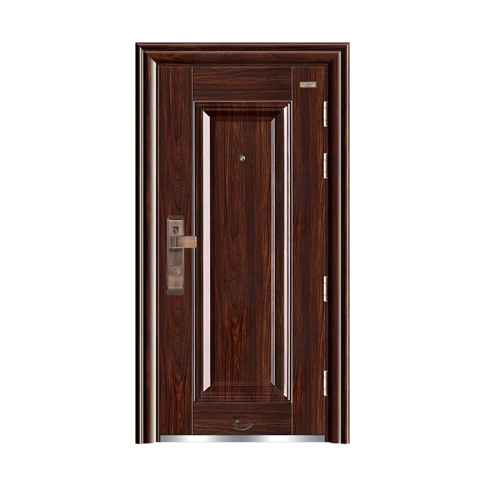 Doors Entrance Main High Quality Iron Tempered Glass Entry Doors Exterior Wrought Iron Entrance Security Steel Door