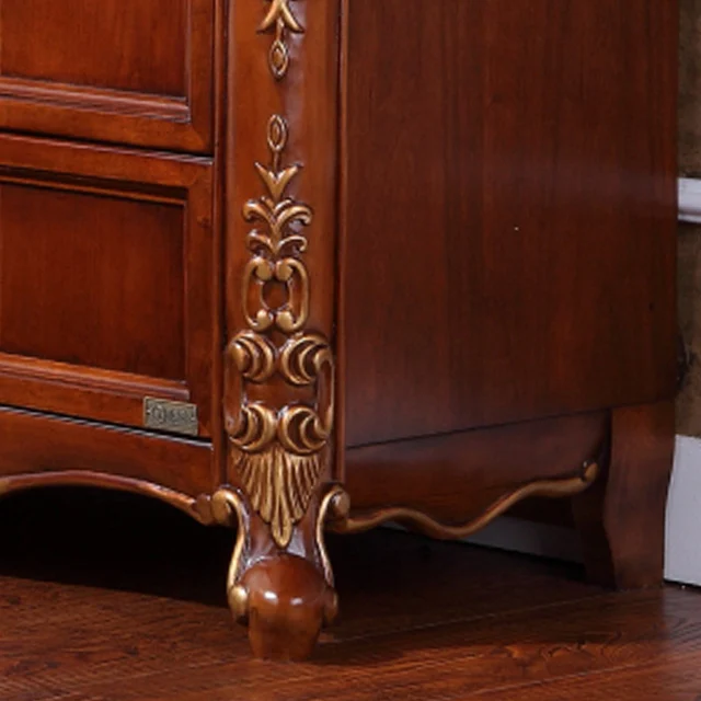 Американский роскошный шкаф для хранения из массива дерева, комод для спальни H428