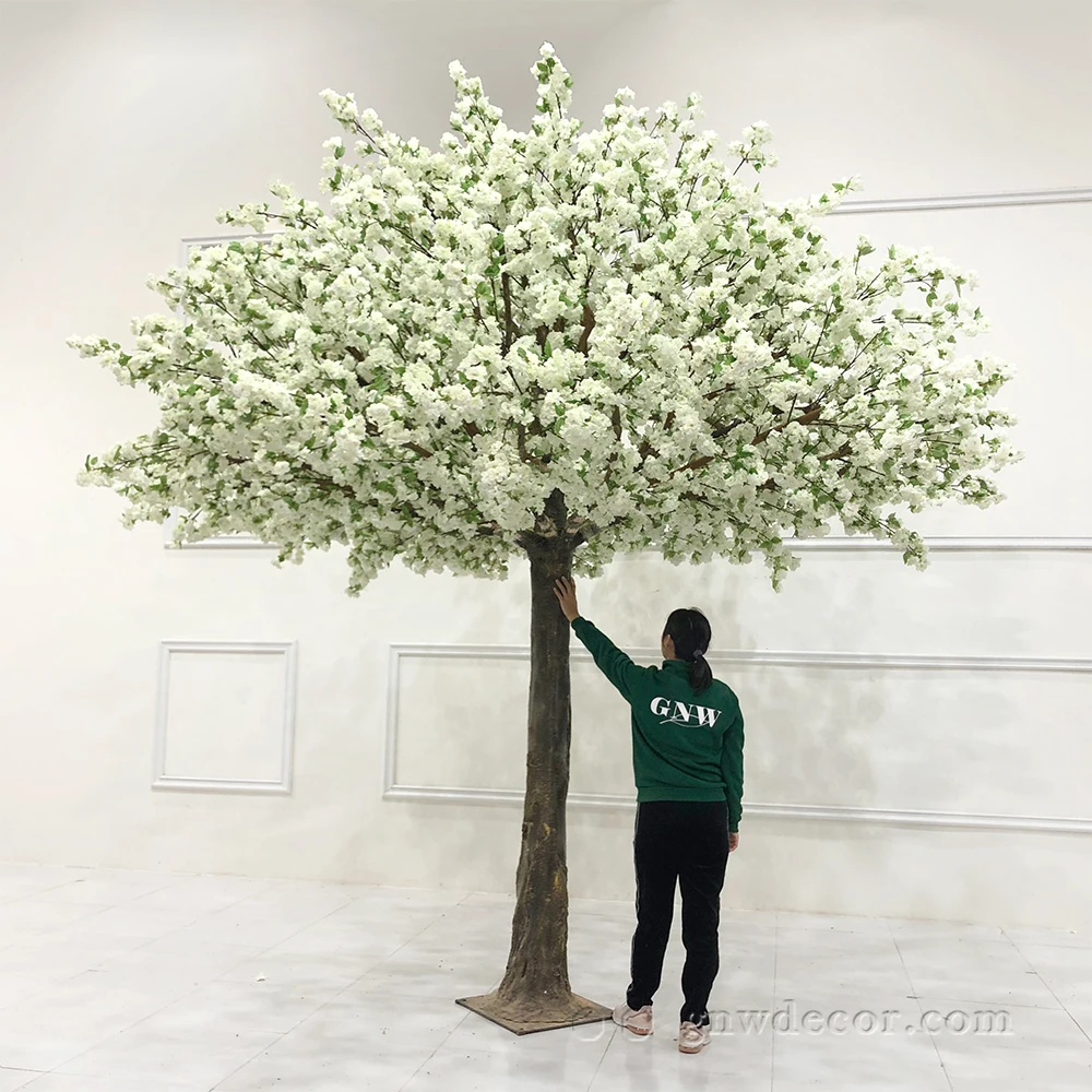 GNW new peach cherry blossom tree artificial  silk blossom tree for outdoor indoor wedding table centerpieces tree