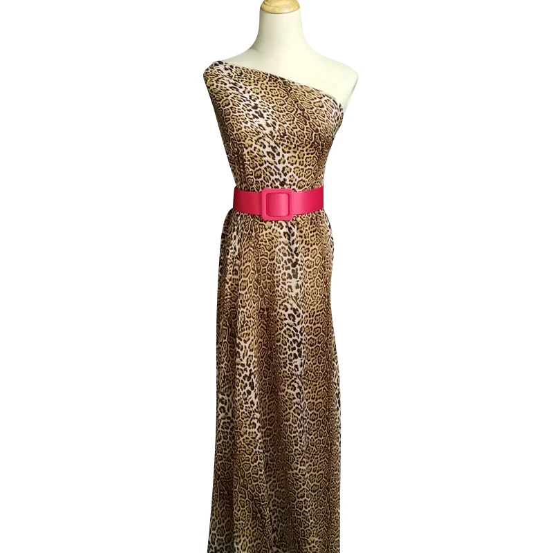 
Leopard Print Silk Georgette Fabric Sarees Silk 12MM Georgette Fabric 